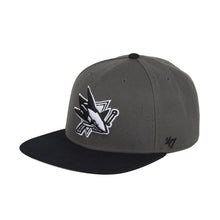 Load image into Gallery viewer, 47 Brand Sureshot San Jose Sharks Snapback Hat -2T Graphite, Black
